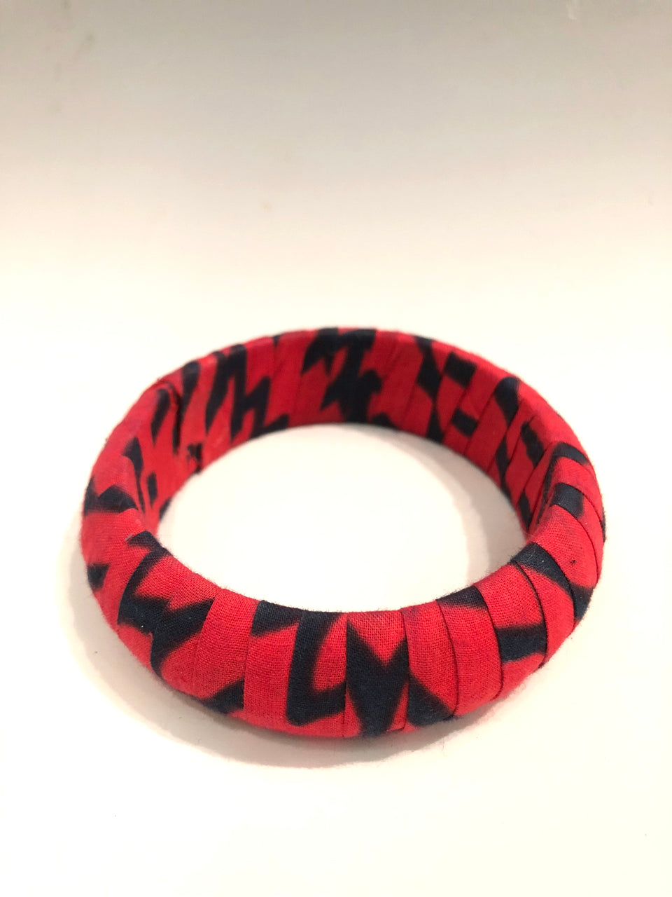 Red & Black 80s Fabric Bangle