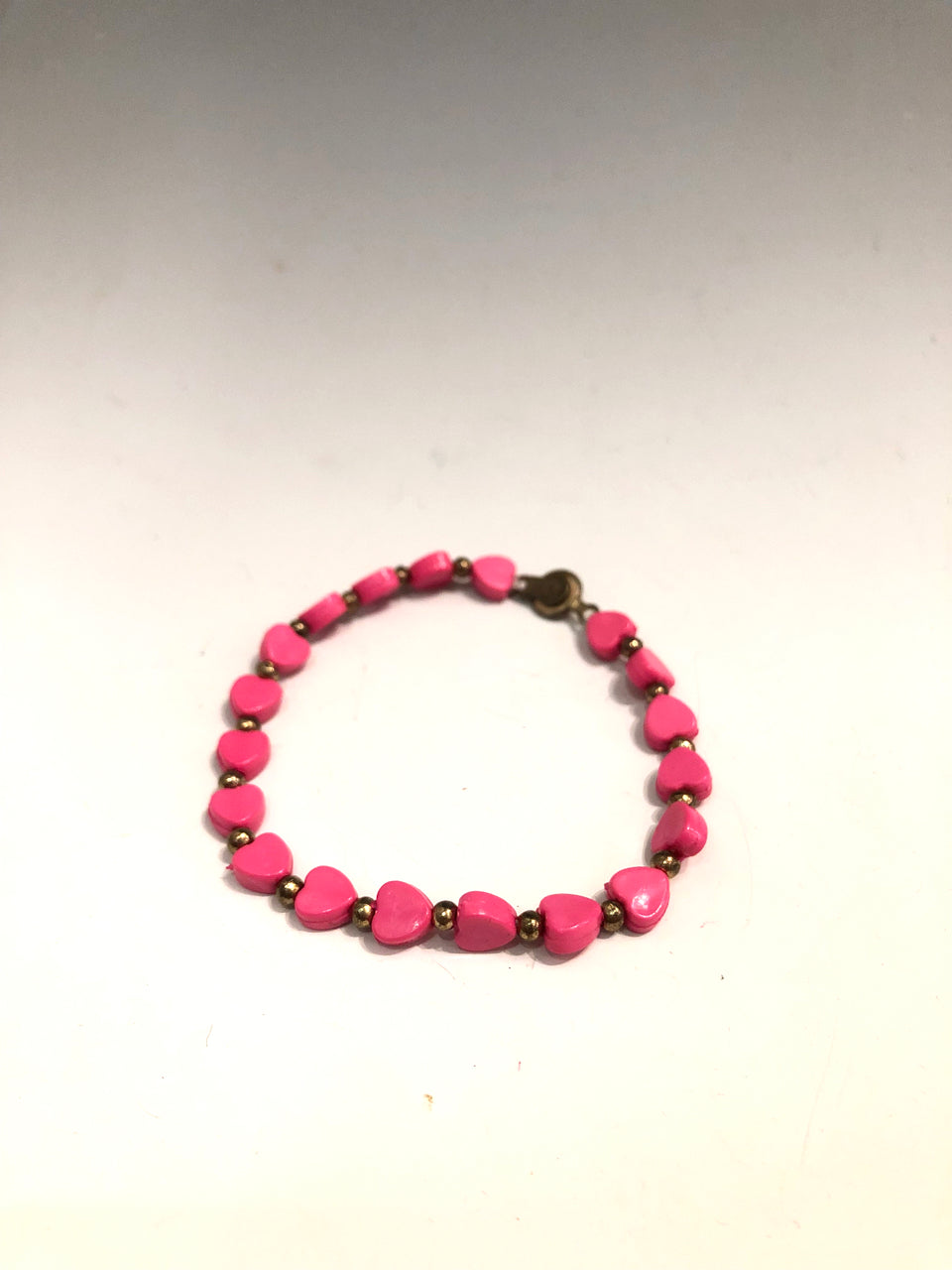 80s Pink Hearts Bracelet