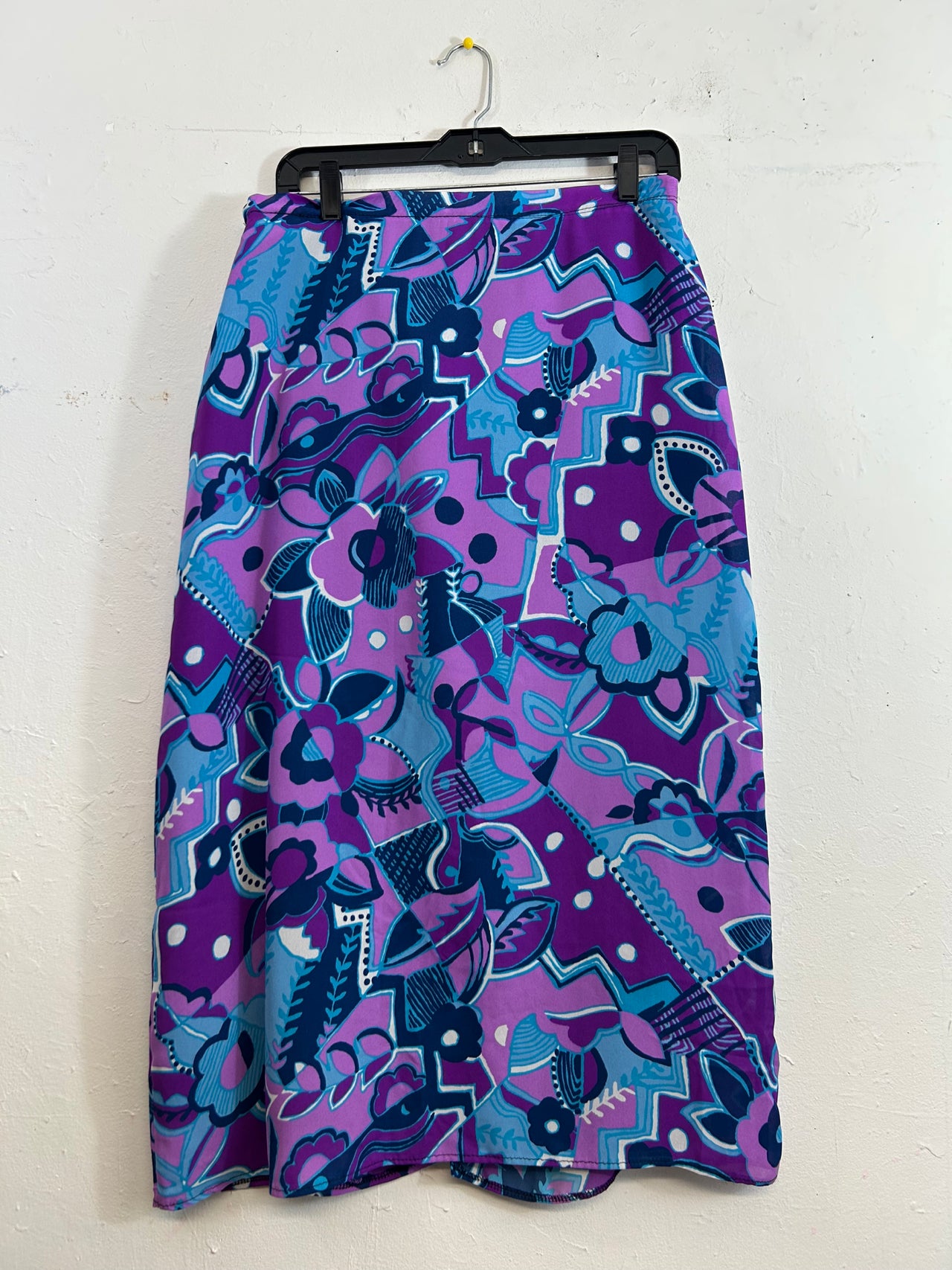 Blue & Purple Printed Skirt