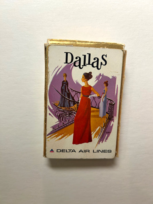 Vintage Delta Airlines Playing Cards - Dallas