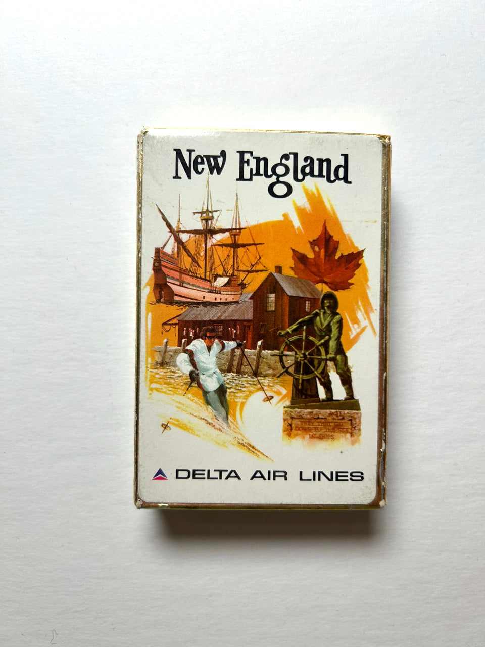 Vintage Delta Airlines Playing Cards - New England