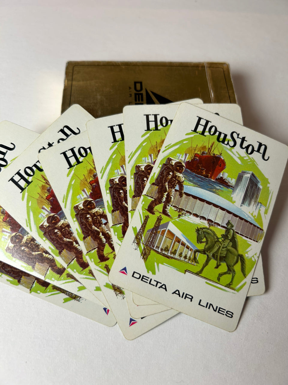 Vintage Delta Airlines Playing Cards - Houston