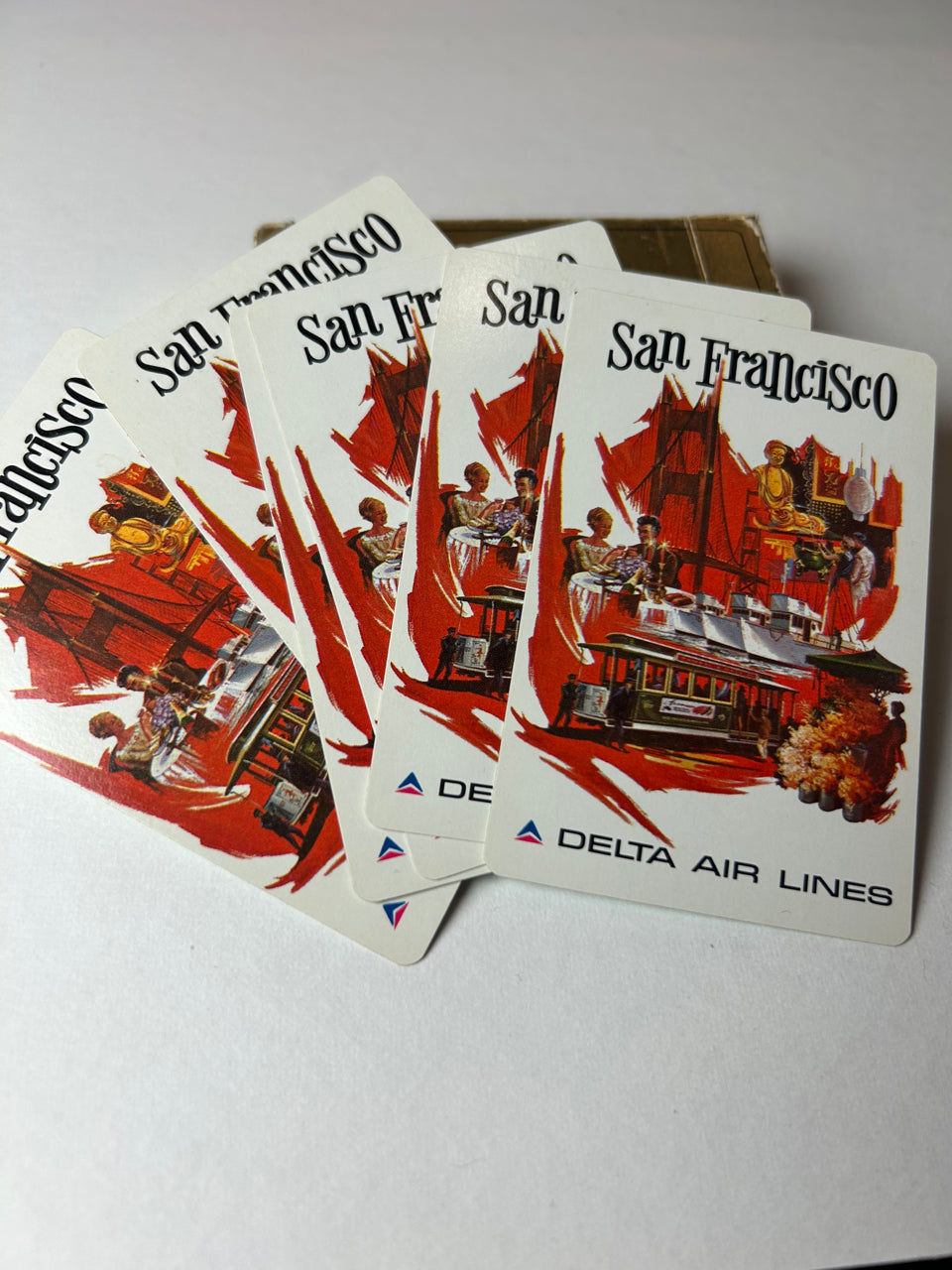 Vintage Delta Airlines Playing Cards - San Francisco