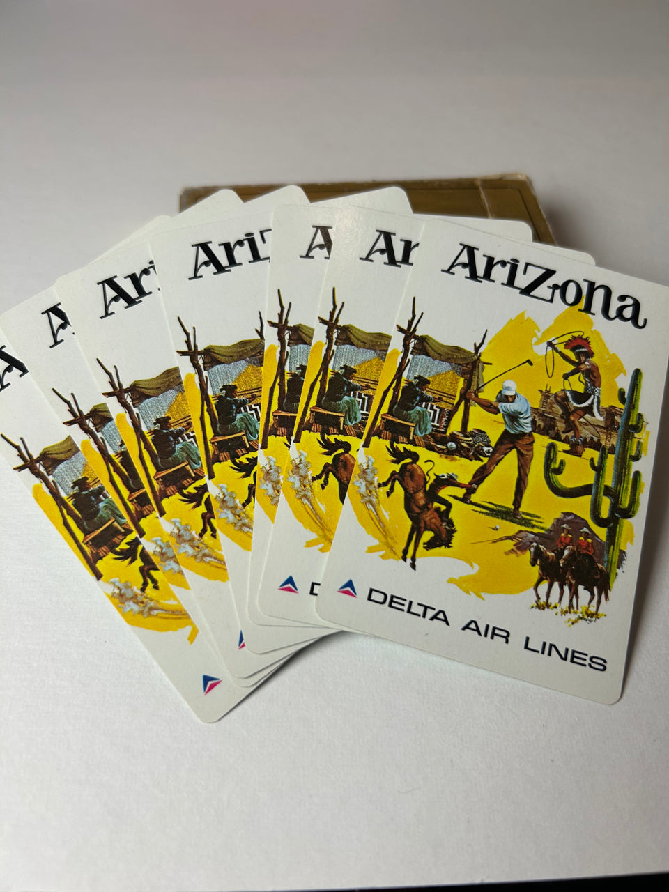 Vintage Delta Airlines Playing Cards - Arizona