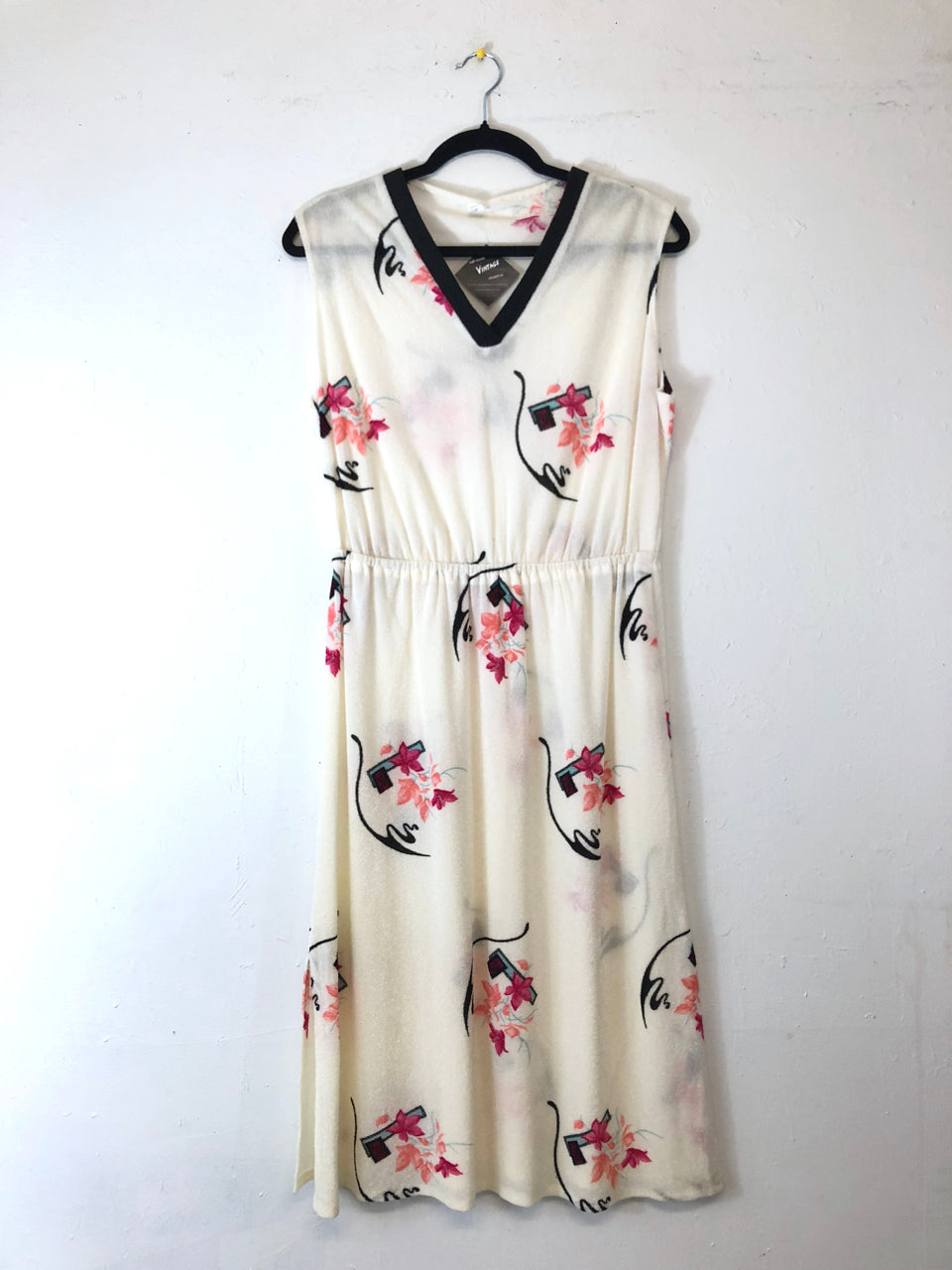 80s Flowers & Swooshes Dress