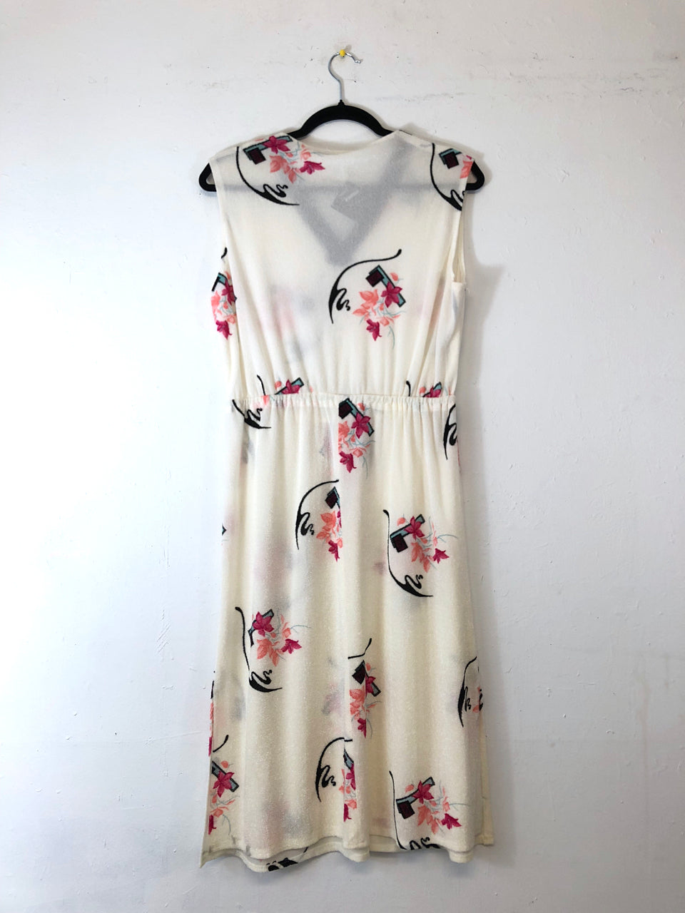 80s Flowers & Swooshes Dress