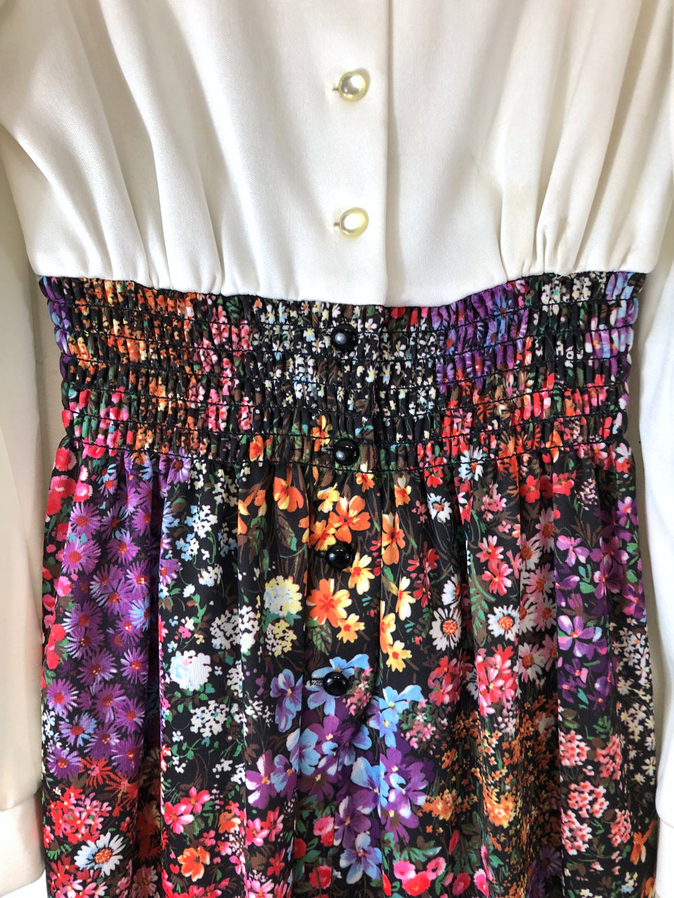 Floral 70s Mini Dress