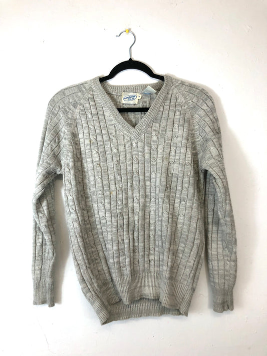 Northern Isles Knit Ribbed V-Neck Sweater