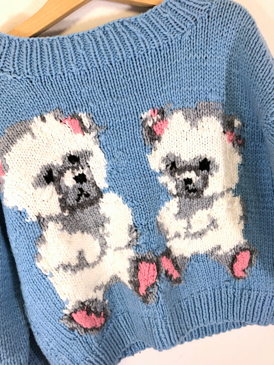 Kids' Hand Knit Teddy Bears Cardigan