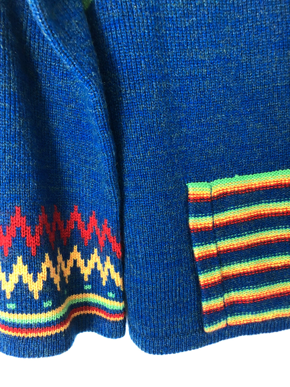 70s Chantal Blue Zig Zag Sweater