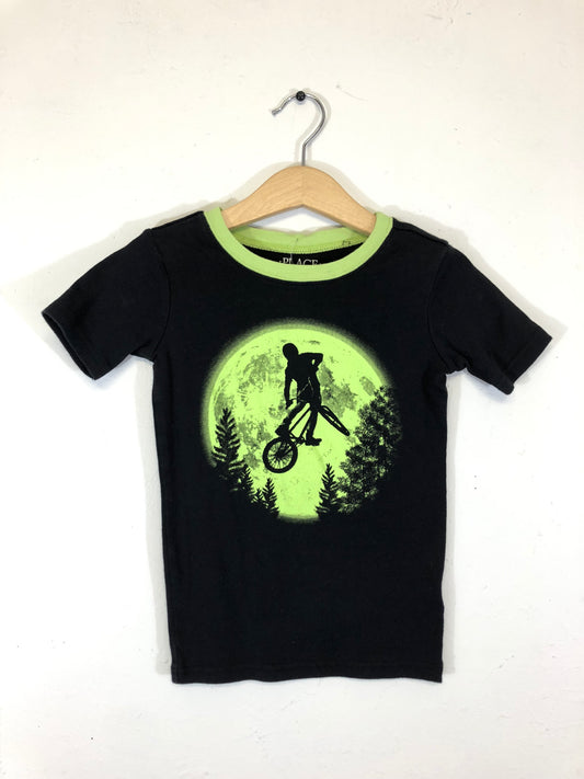 Kids' Bike Rider Moon Silhouette T-Shirt