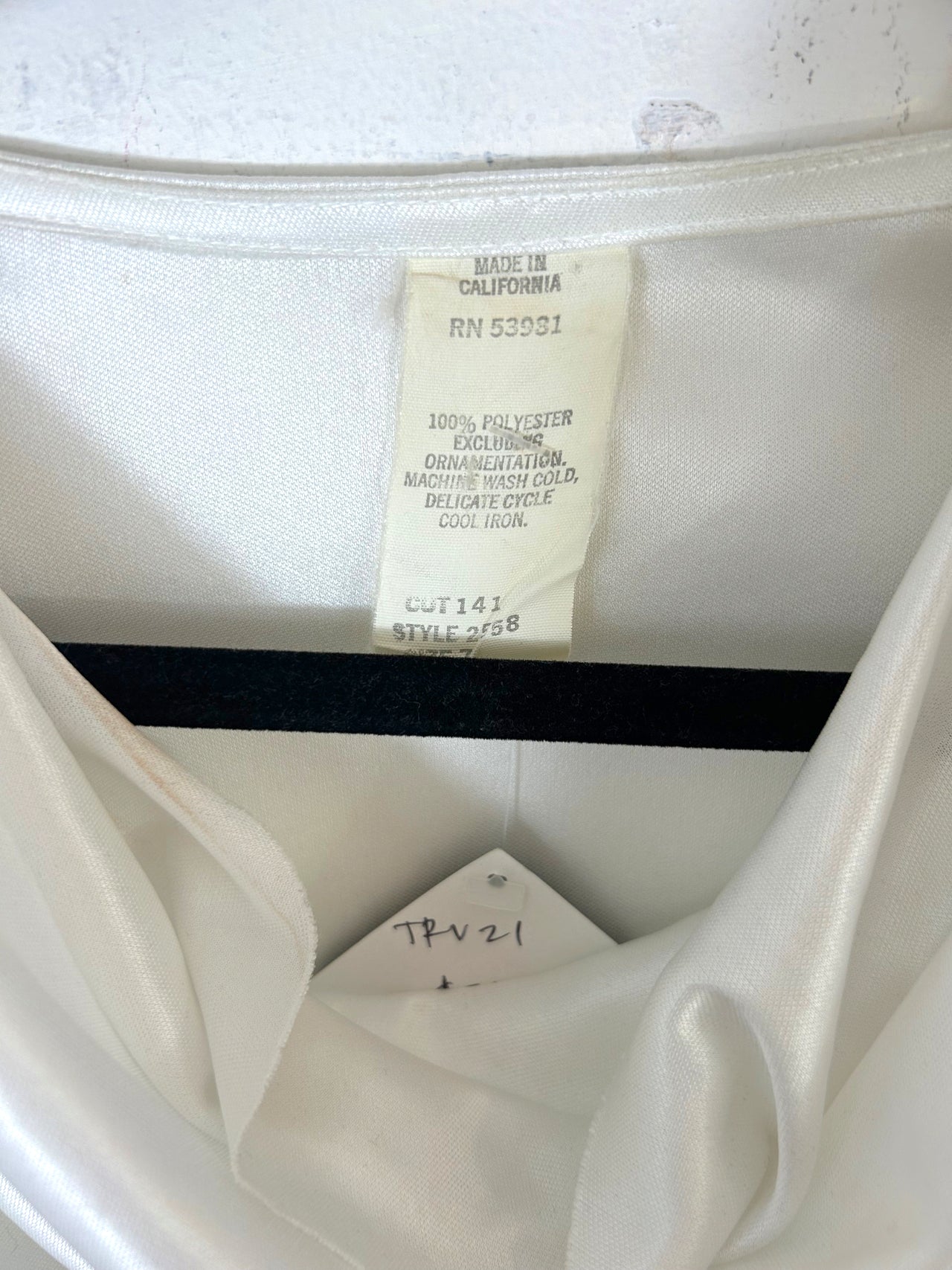 70s/80s White & Silver Disco Dress