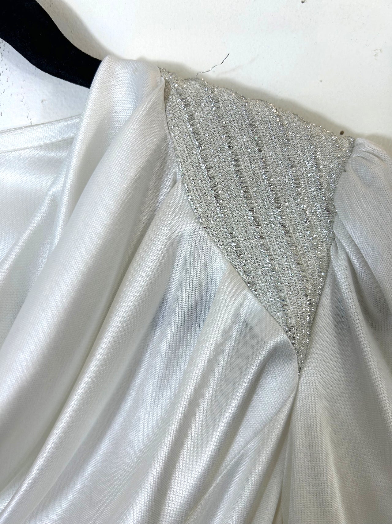 70s/80s White & Silver Disco Dress