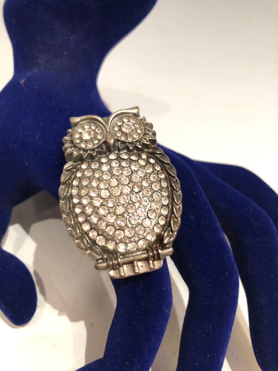 Rhinestone Owl Ring