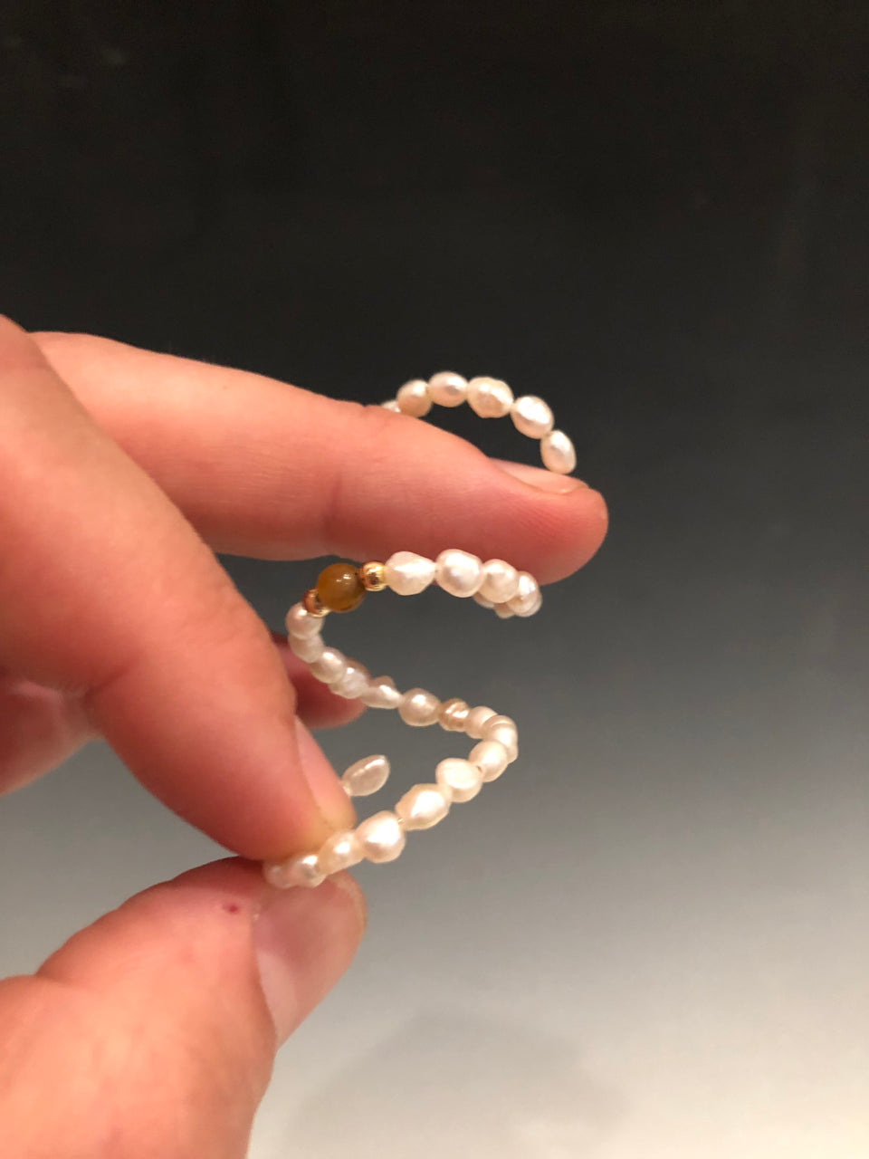 String With Ring Pearl String Ring – East Village Vintage Collective