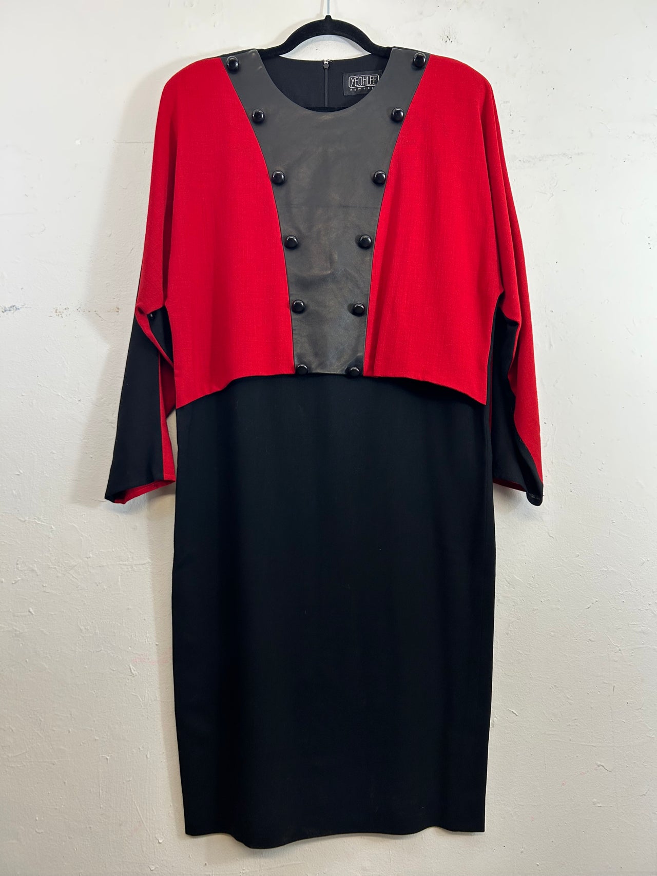 Yeohlee Red & Black Leather Dress