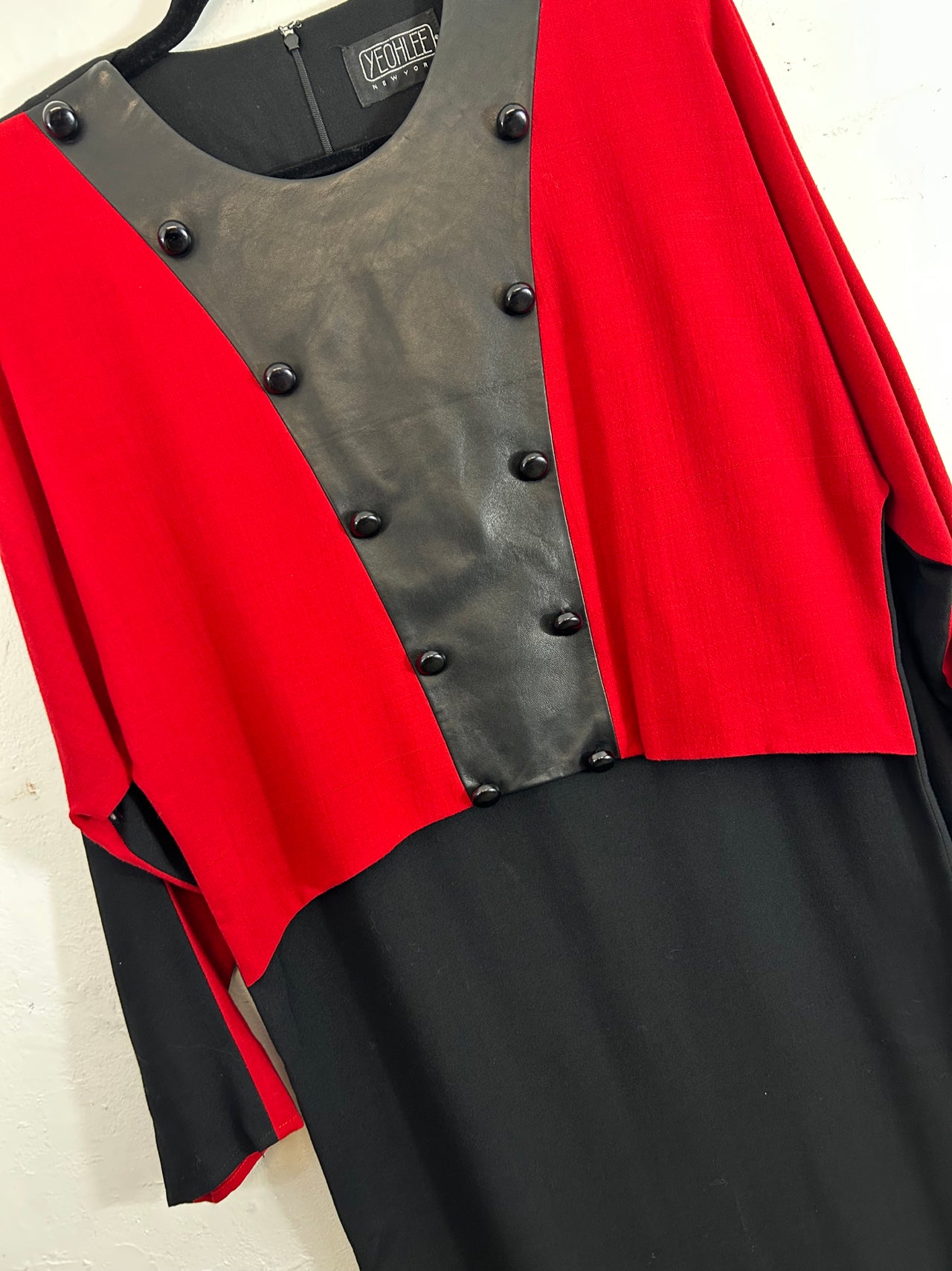 Yeohlee Red & Black Leather Dress