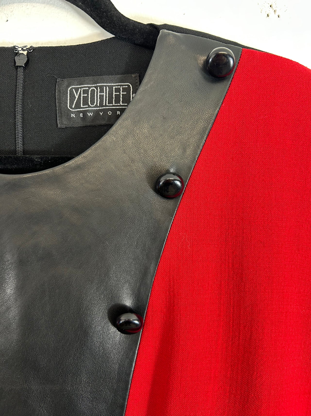 Yeohlee Red & Black Leather Dress
