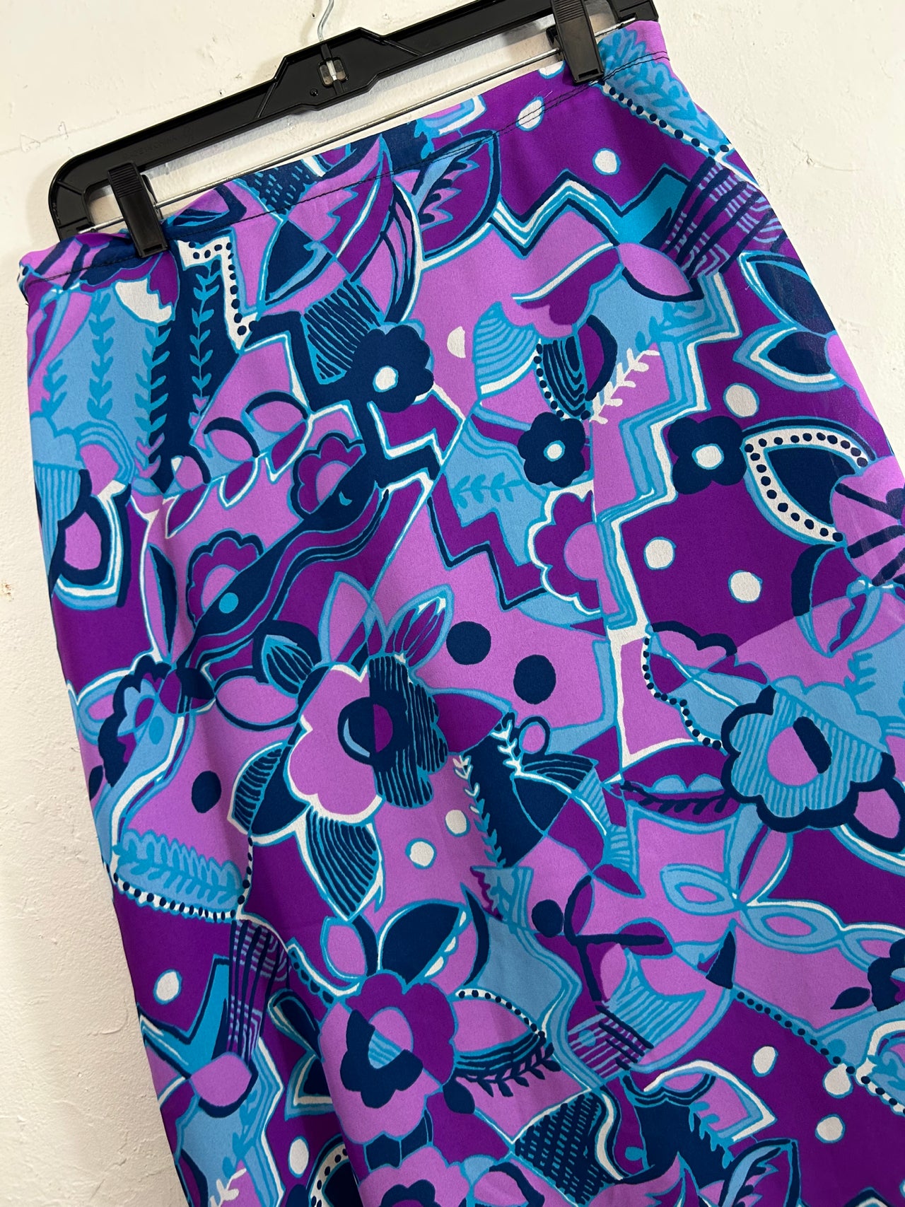 Blue & Purple Printed Skirt