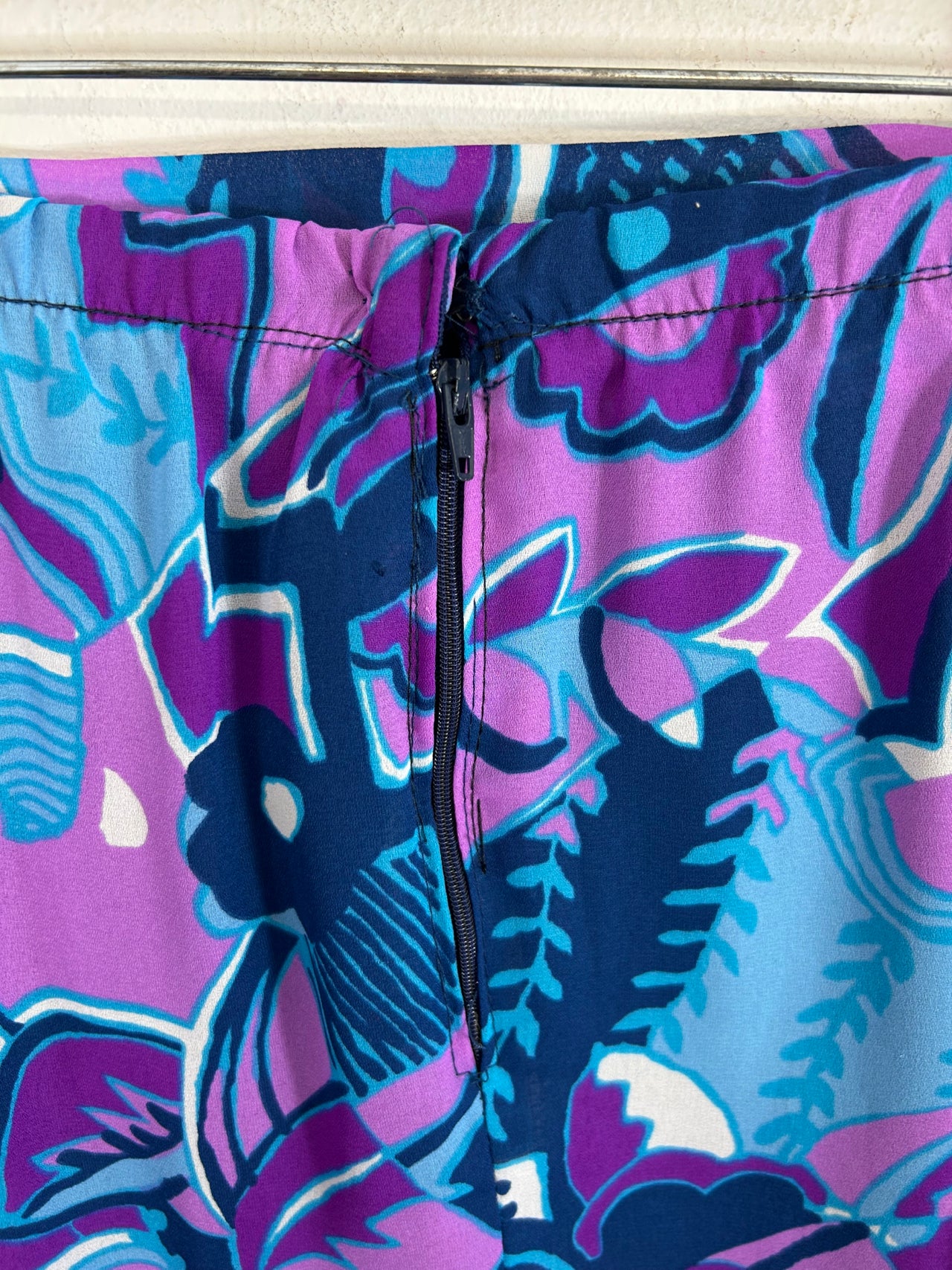 Blue & Purple Printed Skirt