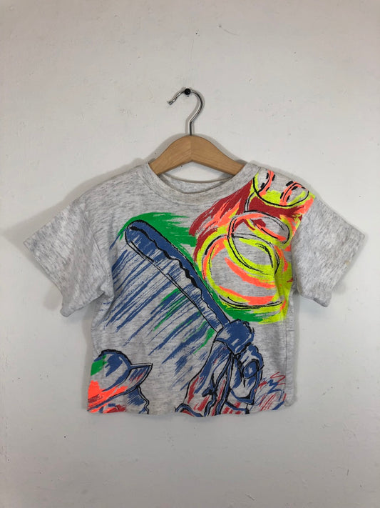 Kids' London Fog Neon Multicolored Baseball T-Shirt