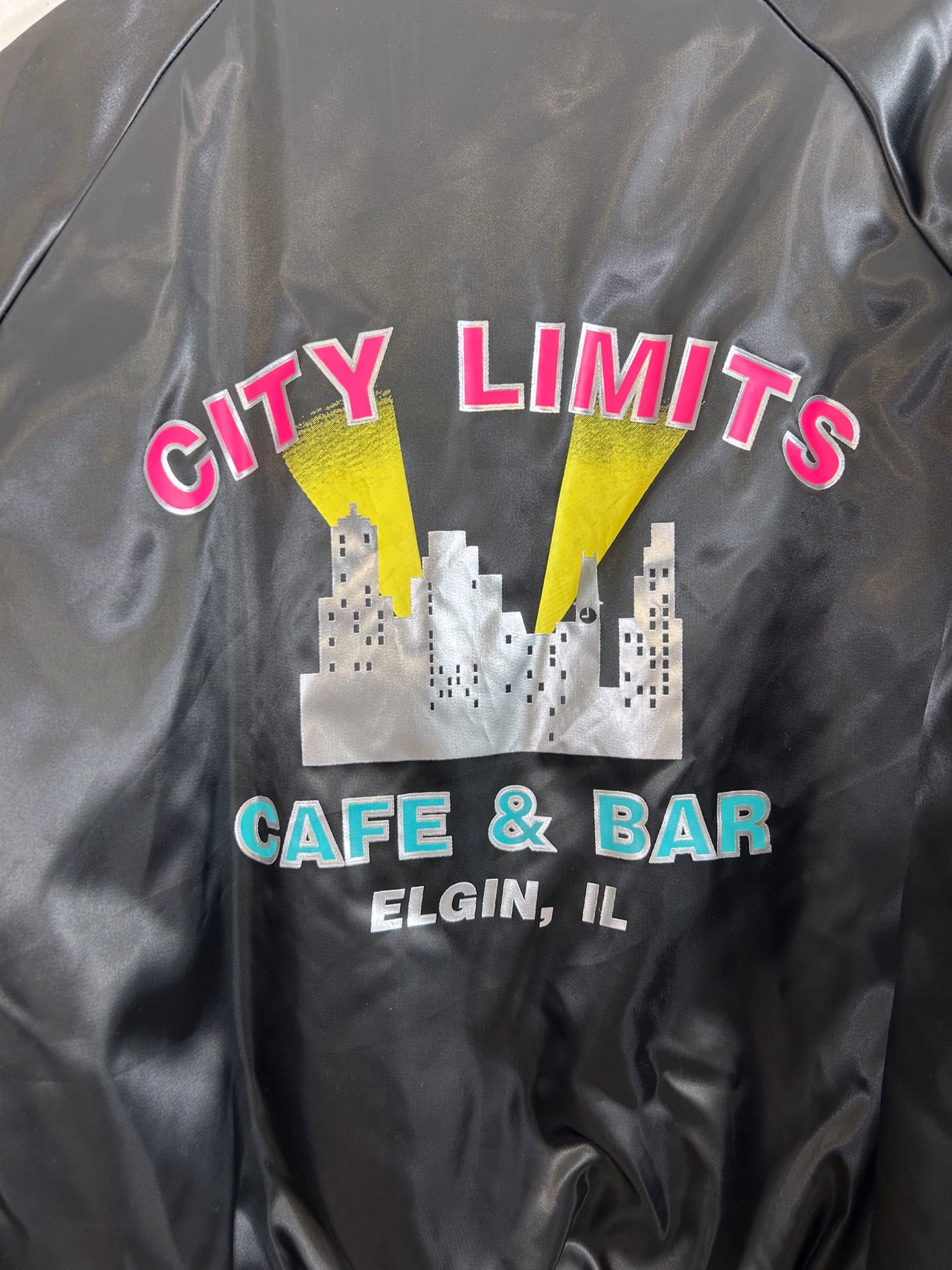 City Limits Cafe & Bar Elgin, IL "April" Satin Jacket