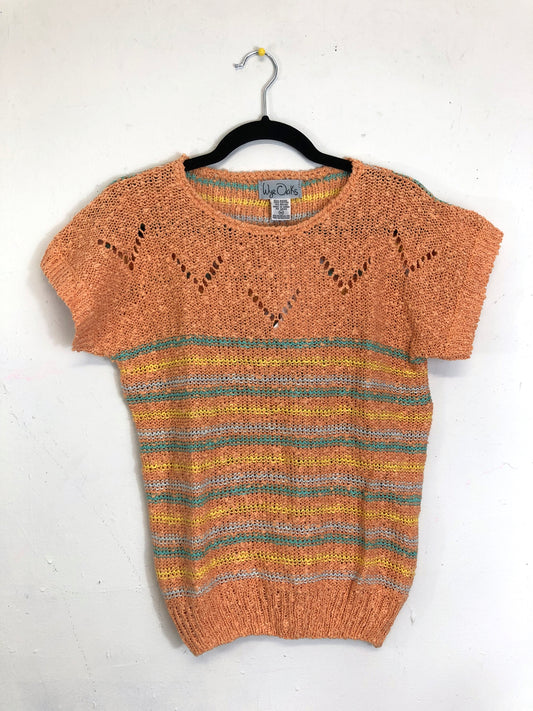 Wye Oaks Peach Short-Sleeved Sweater (Deadstock)