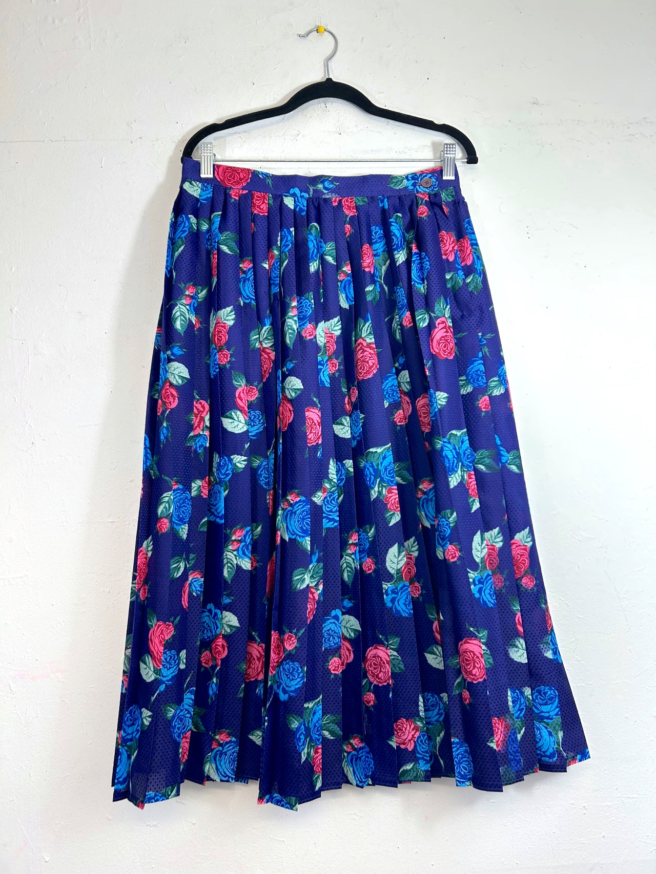 European Floral Pleated Skirt