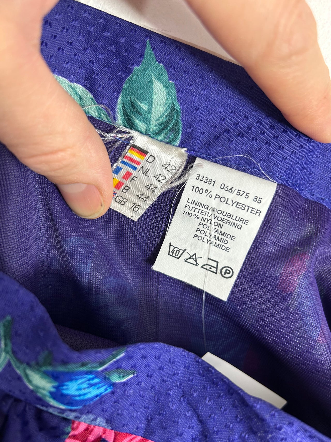 European Floral Pleated Skirt