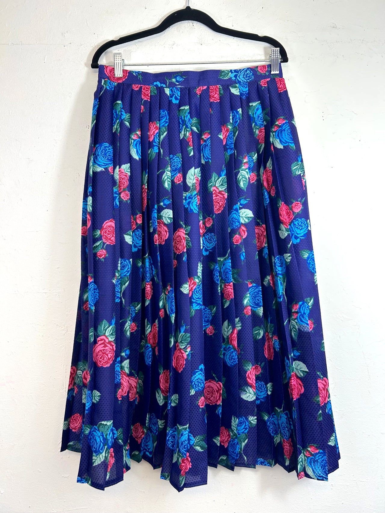 European Floral Pleated Skirt