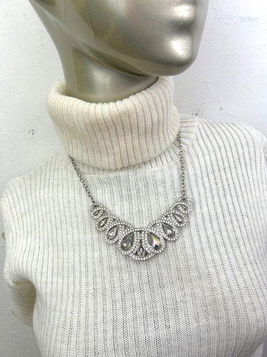 Silver & Rhinestones Necklace