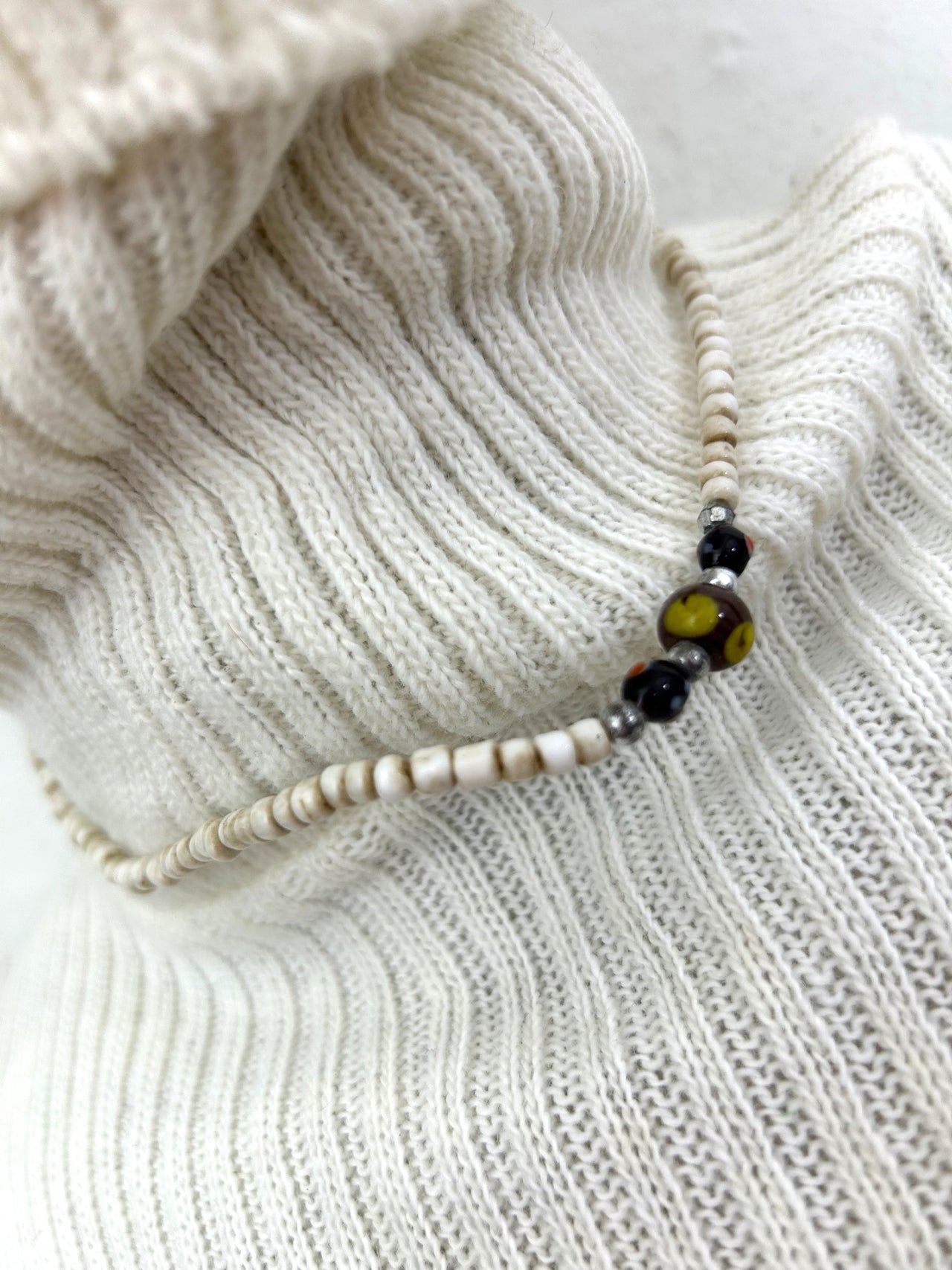 White Beaded Necklace