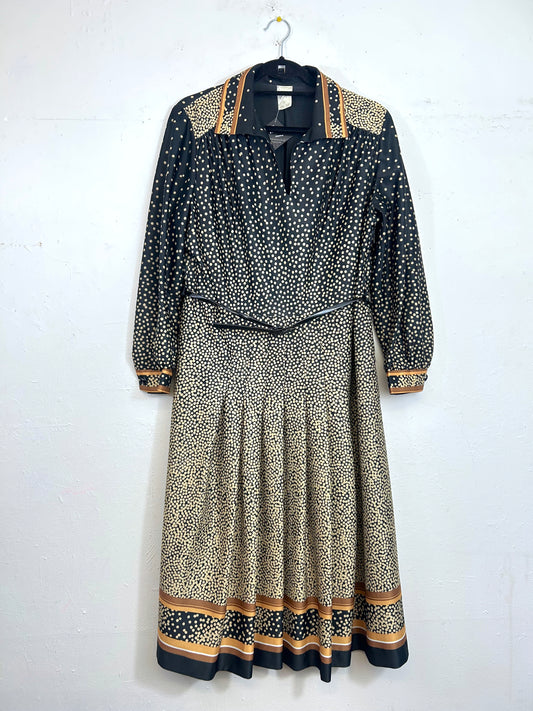 Euro Dotted Belted Dress