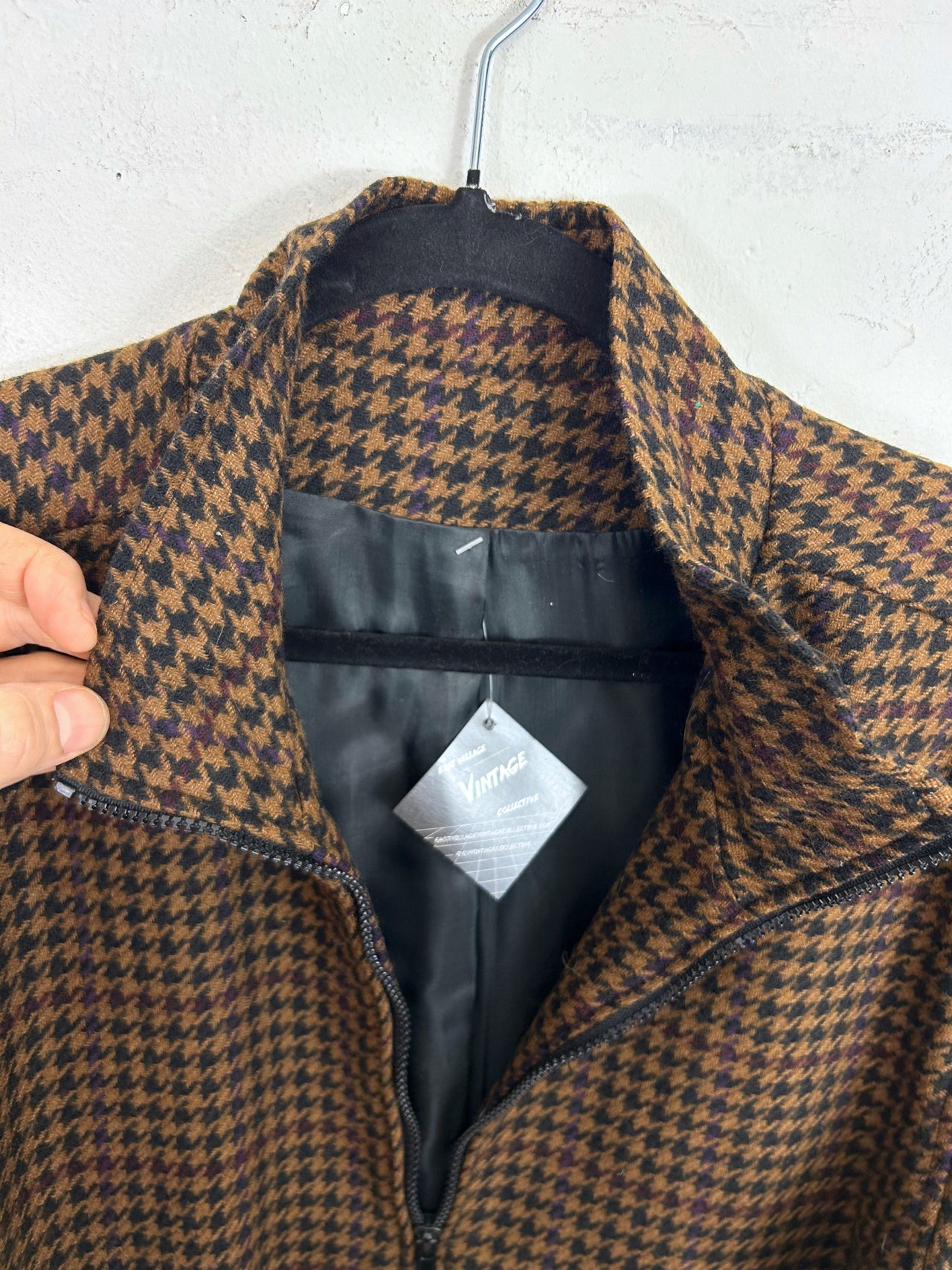 Wool Houndstooth Jacket