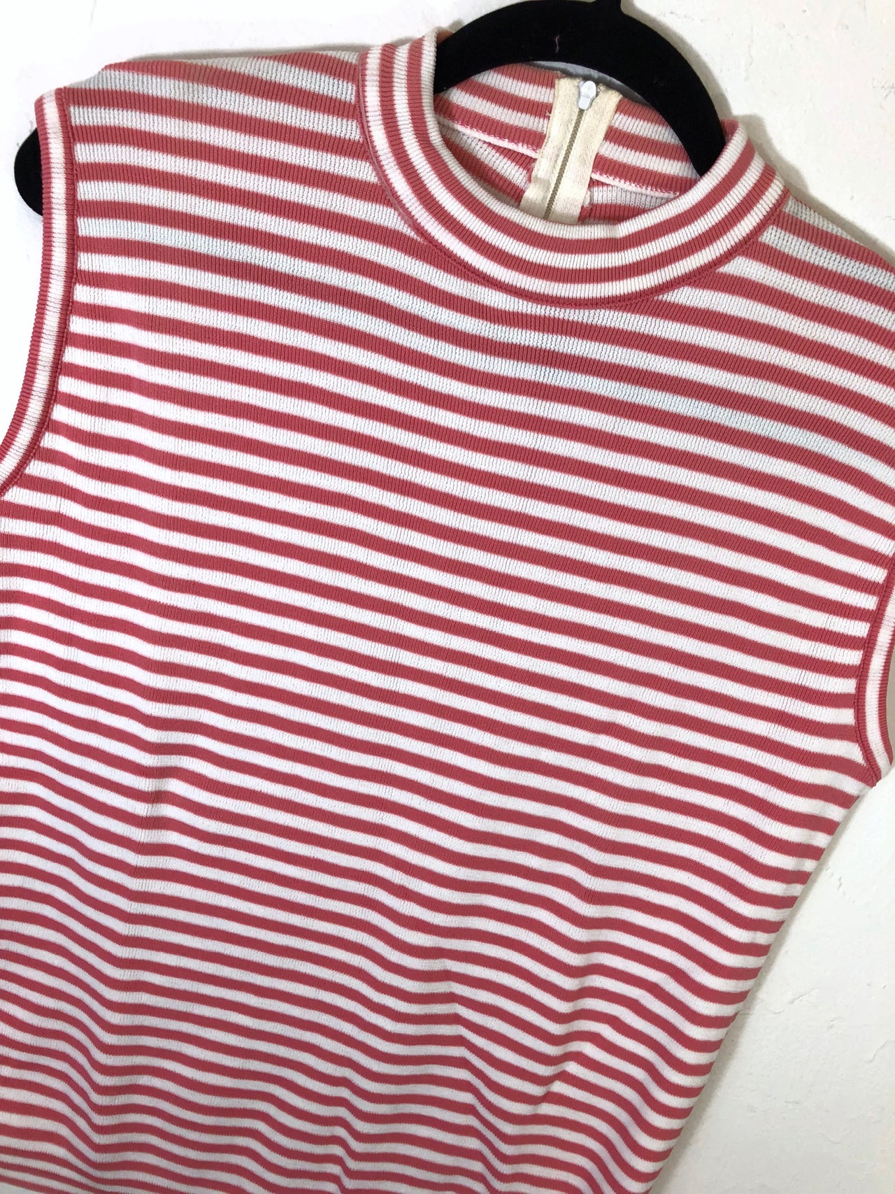 Striped Sleeveless Top - Pink & White (Deadstock)