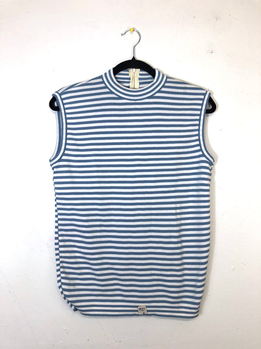 Striped Sleeveless Top - Blue & White (Deadstock)