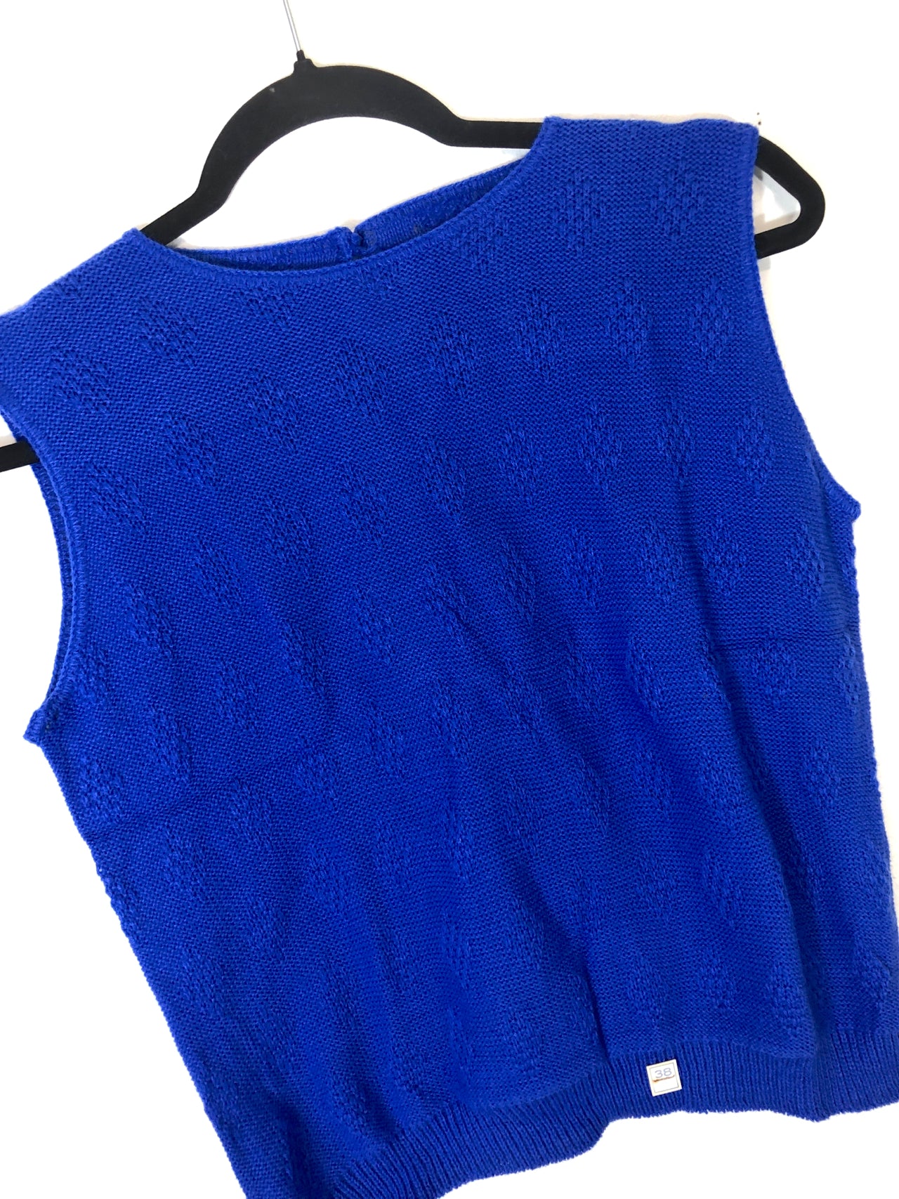 Helen Sue Blue Sleeveless Sweater (Deadstock)