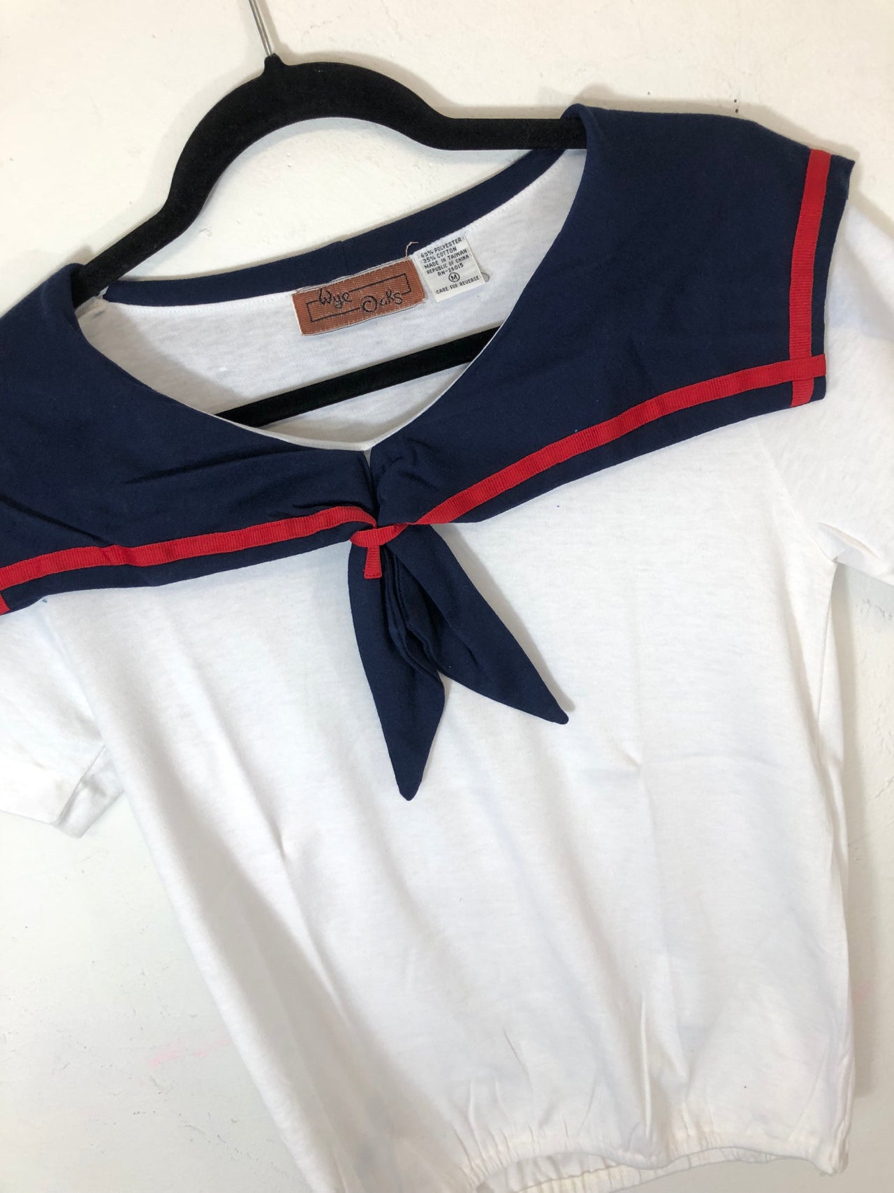 Helen Sue Sailor Top (White) (Deadstock)