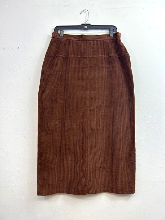 Harve Benard Brown Corduroy Skirt