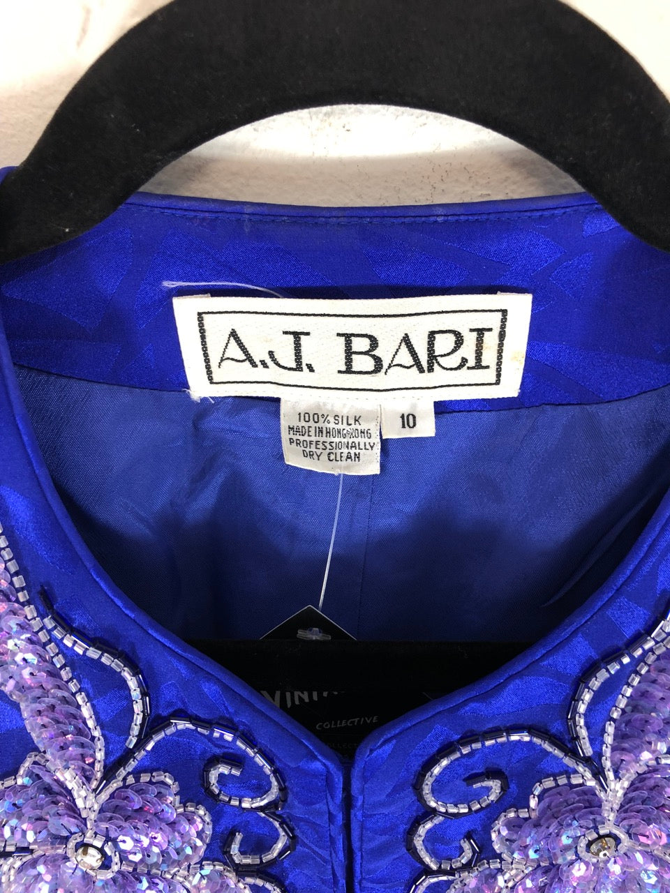 A.J. Bari Sequined Silk Jacket