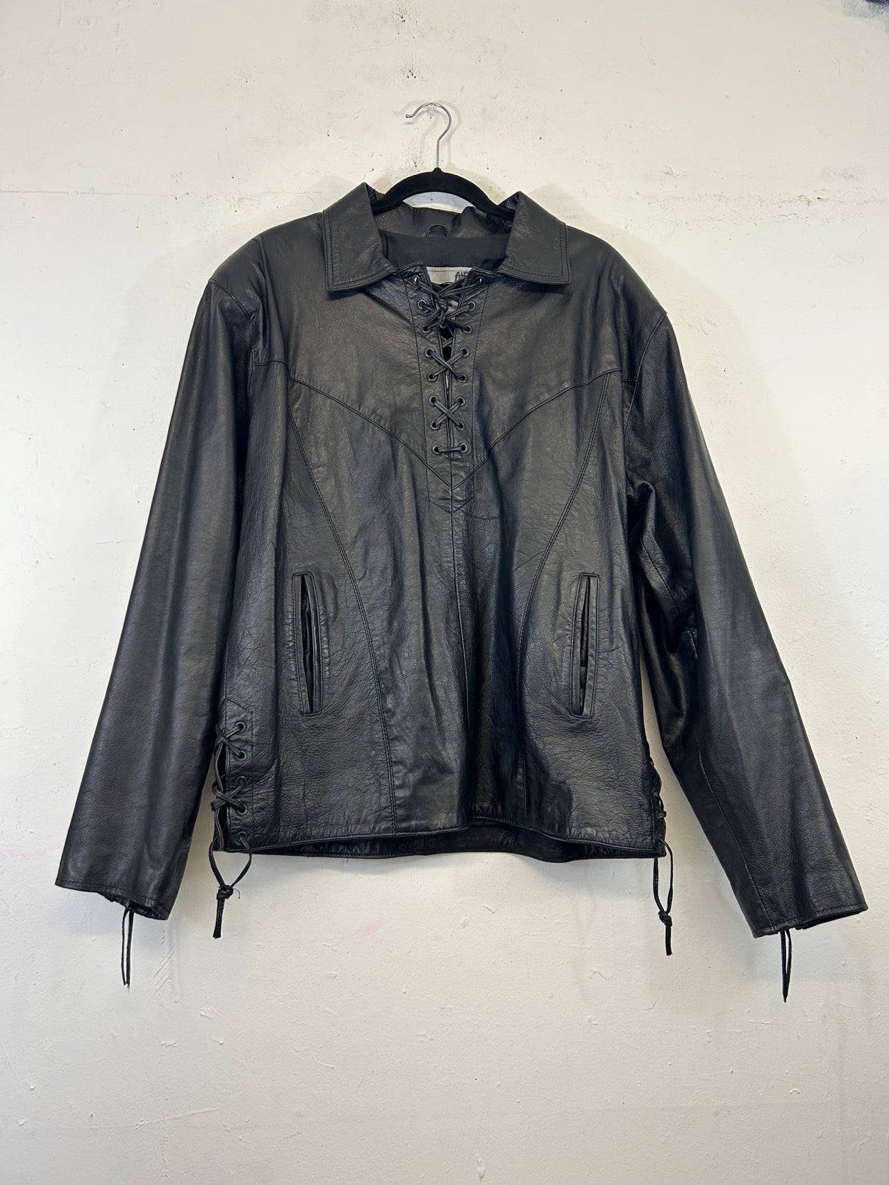 Unik Premium Leather Lace-Up Top