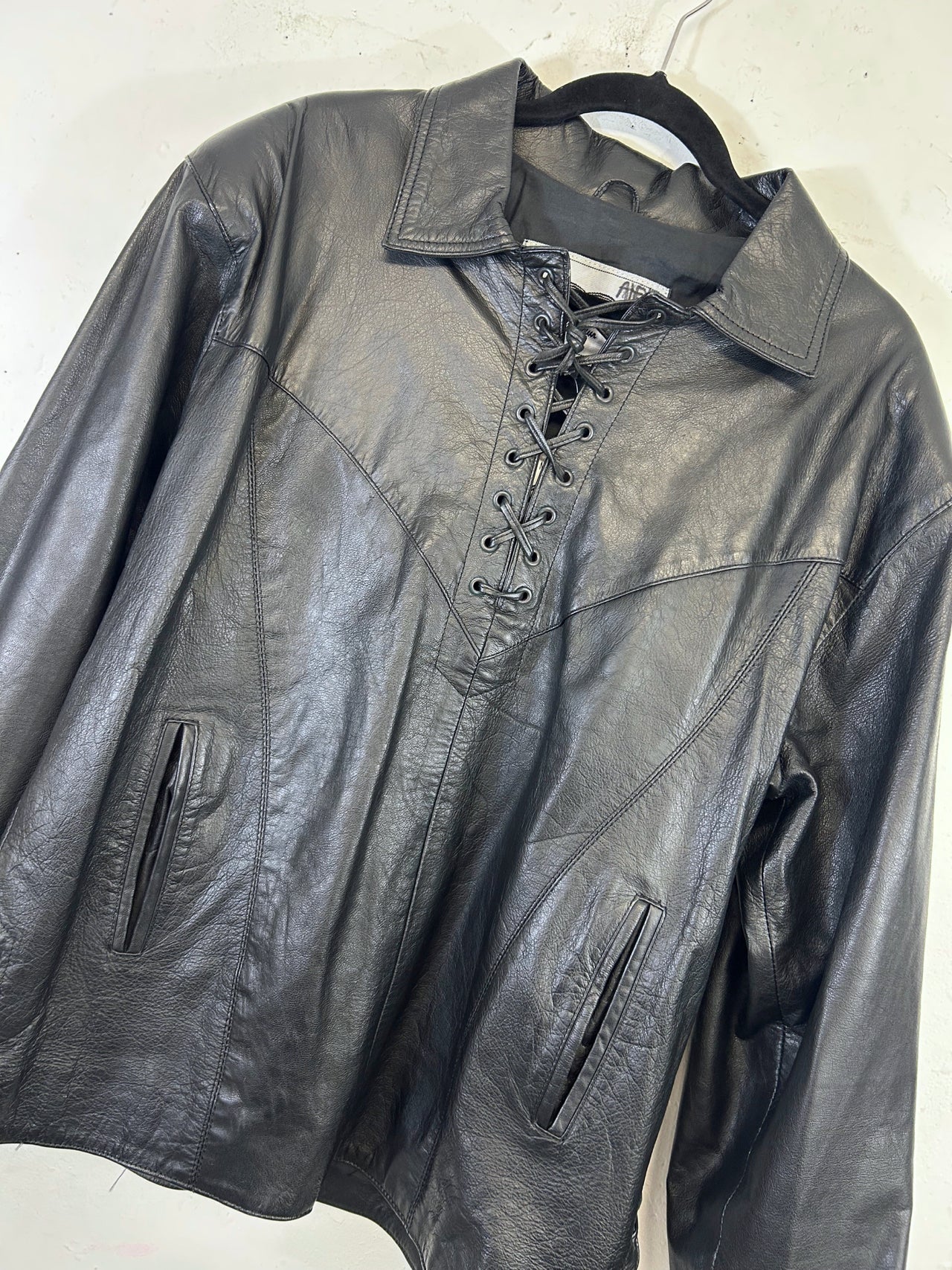 Unik Premium Leather Lace-Up Top