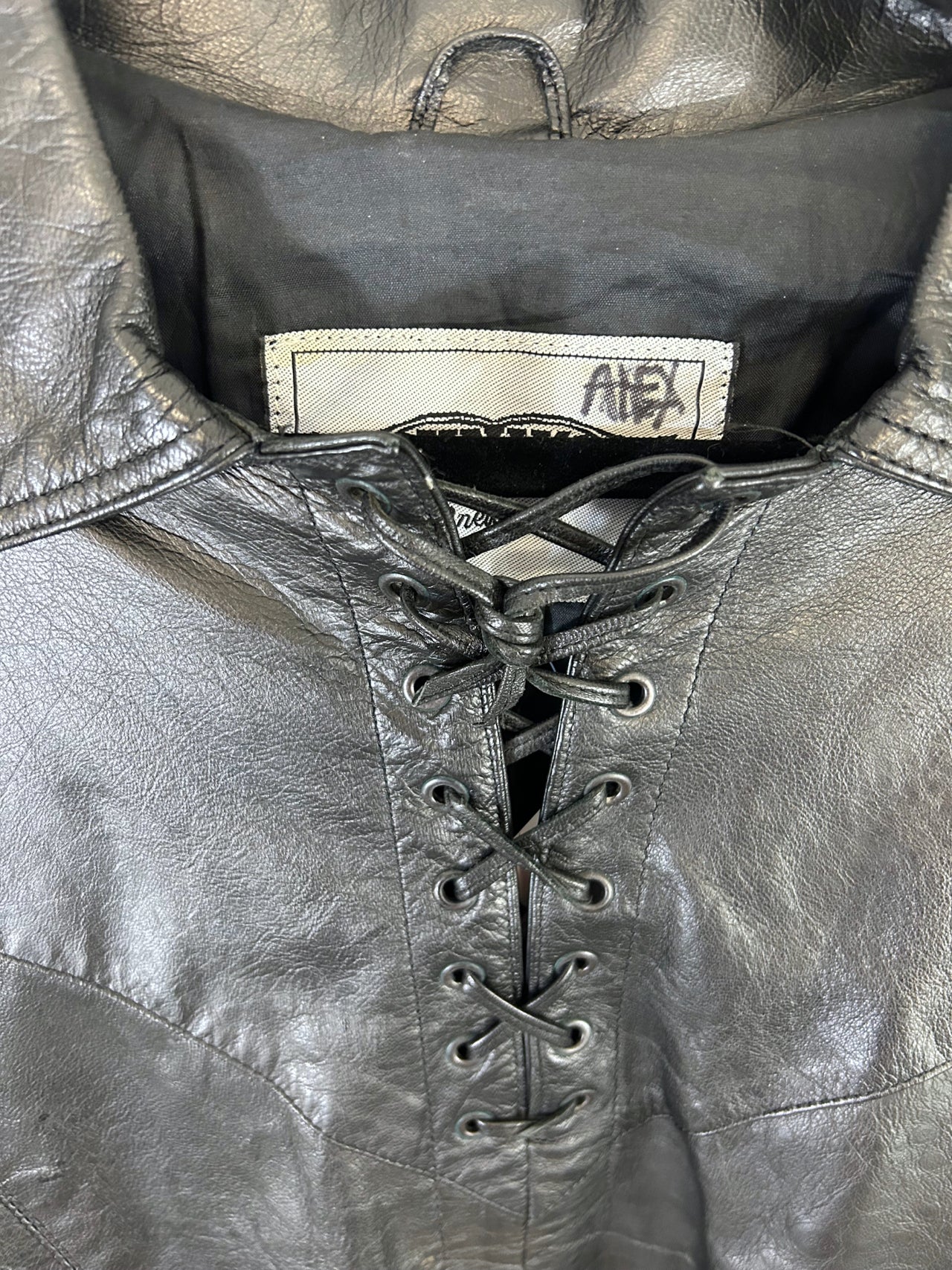 Unik Premium Leather Lace-Up Top