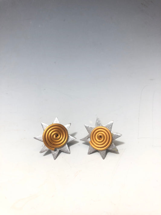 Star Spiral Stud Earrings