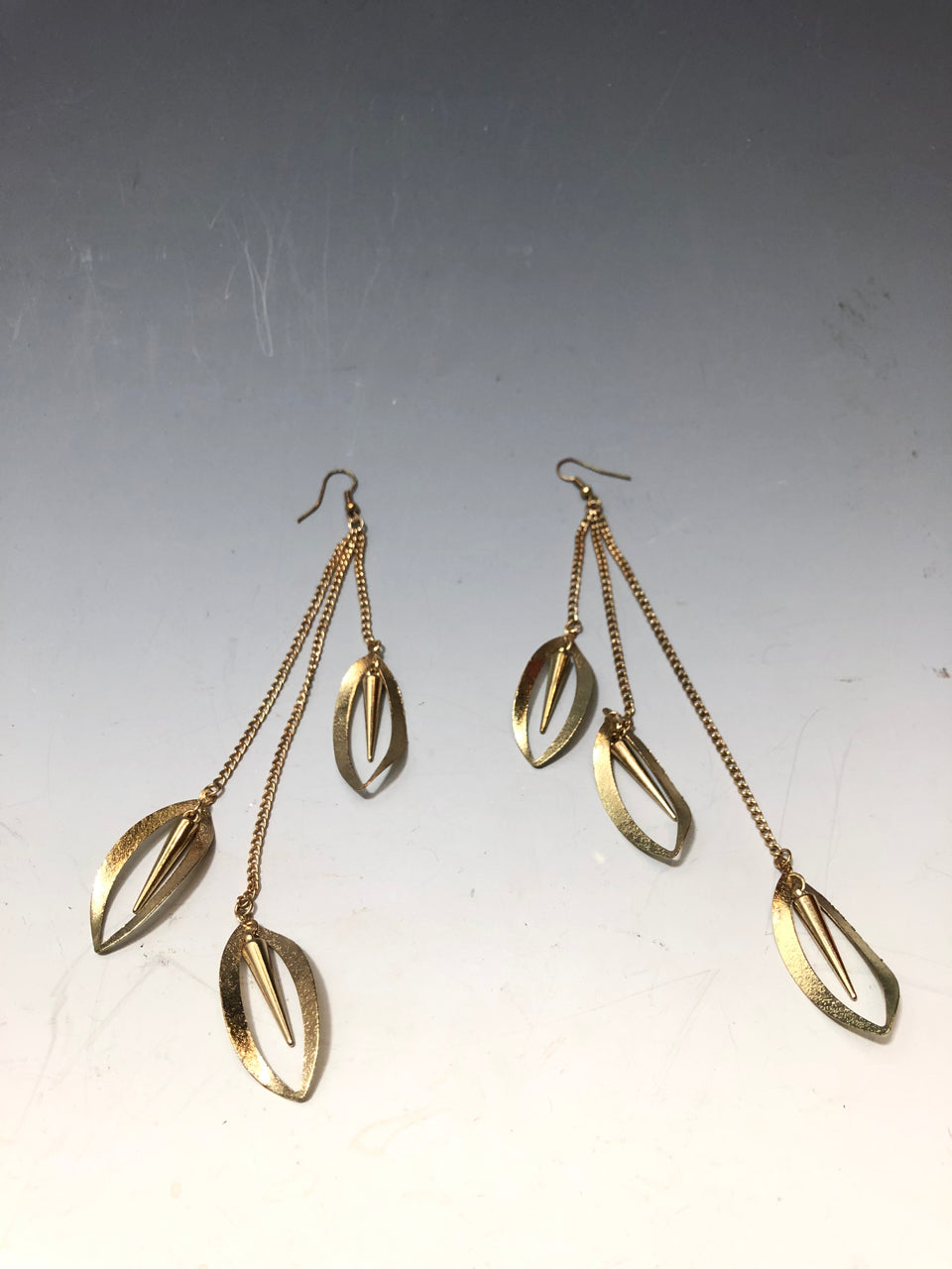 Triple Leaf Dangle Earrings