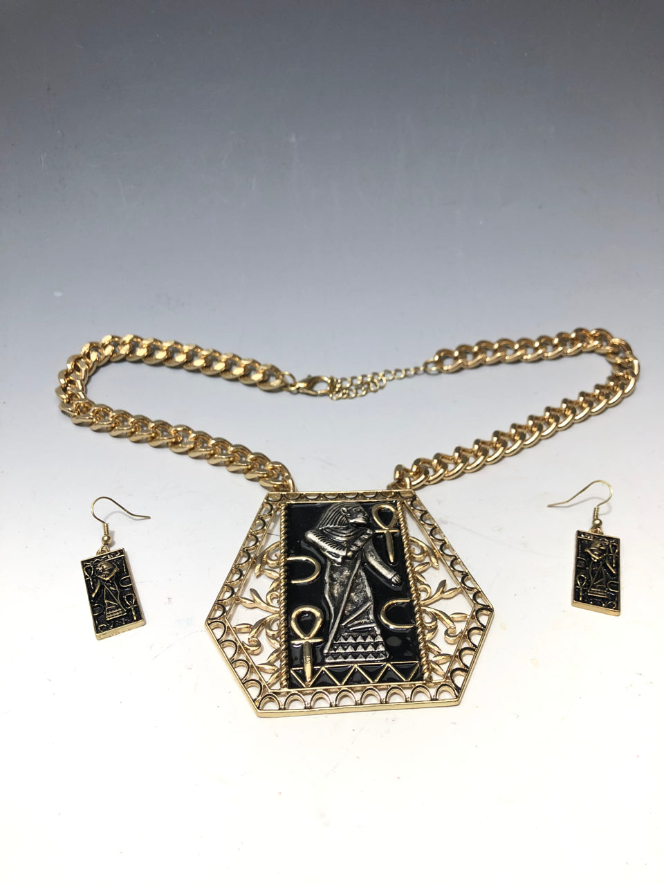 Egyptian Necklace and Earring Set