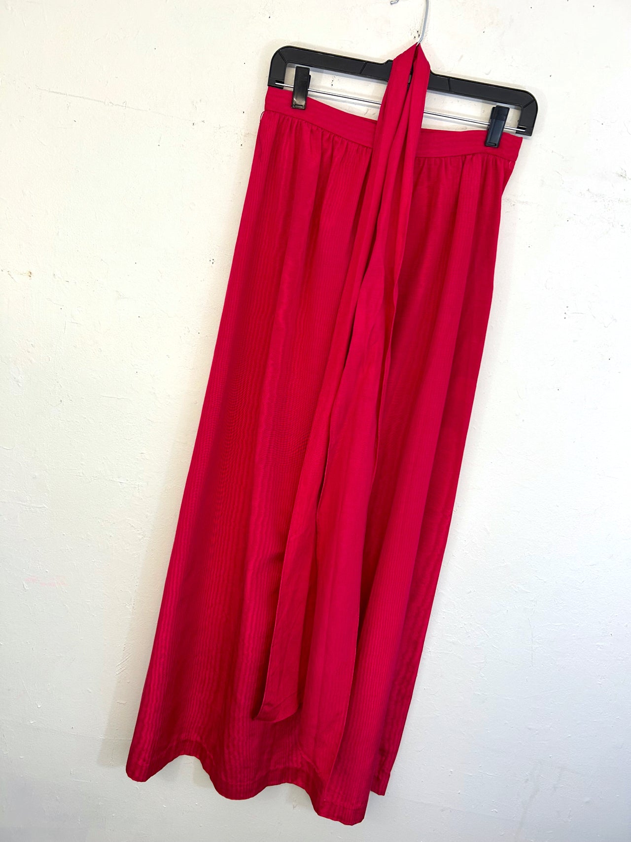 Pink 60s Belted Maxi Skirt