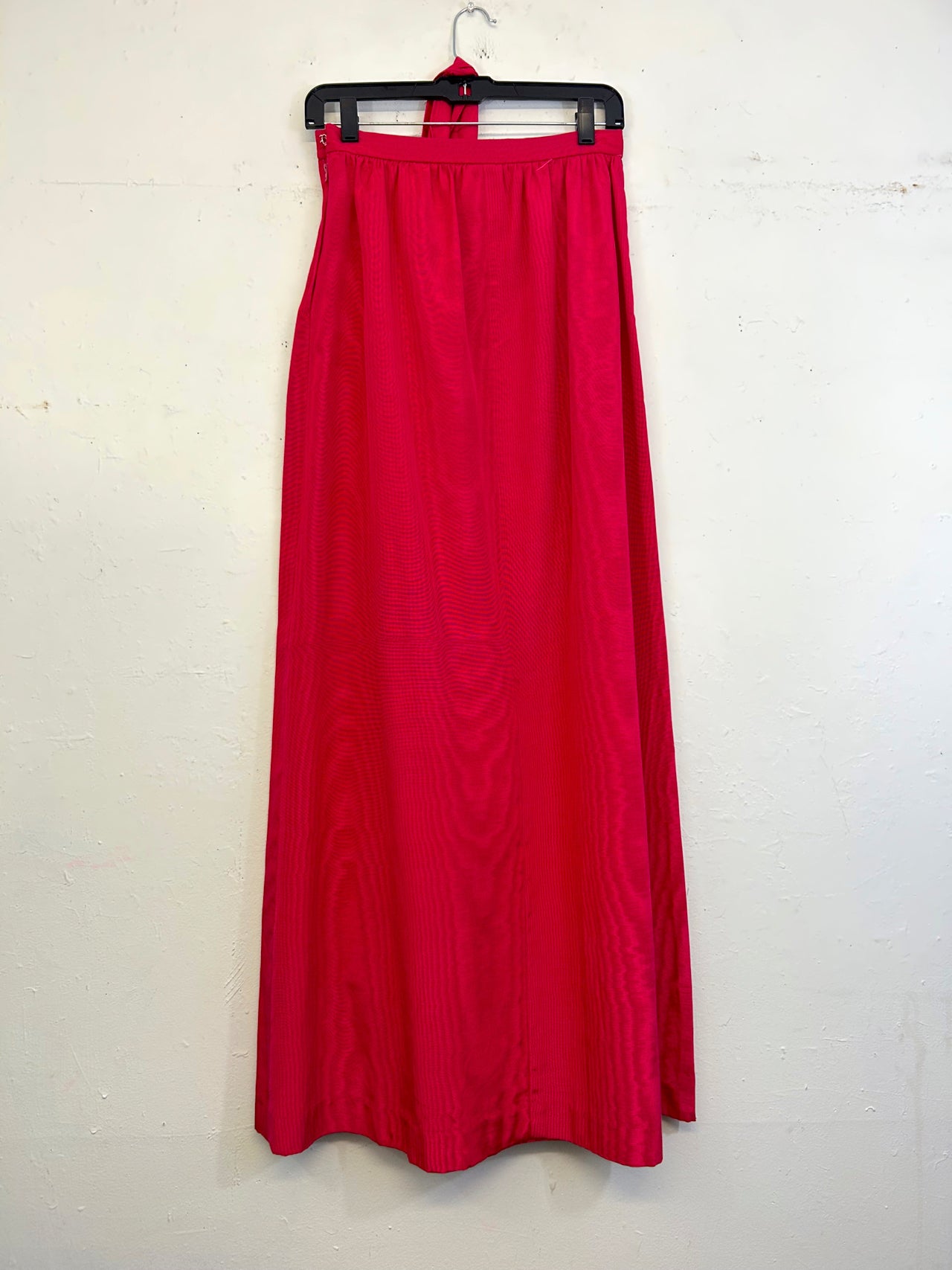 Pink 60s Belted Maxi Skirt