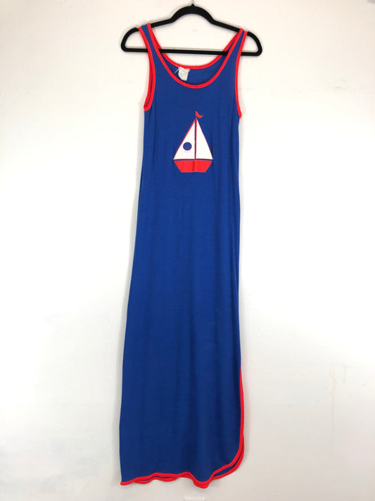 Sailboat Fitted Maxi Dress