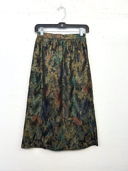 Talbots Lame Floral Skirt